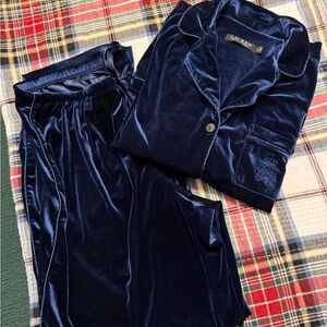Ralph Lauren Midnight Blue Velvet Set